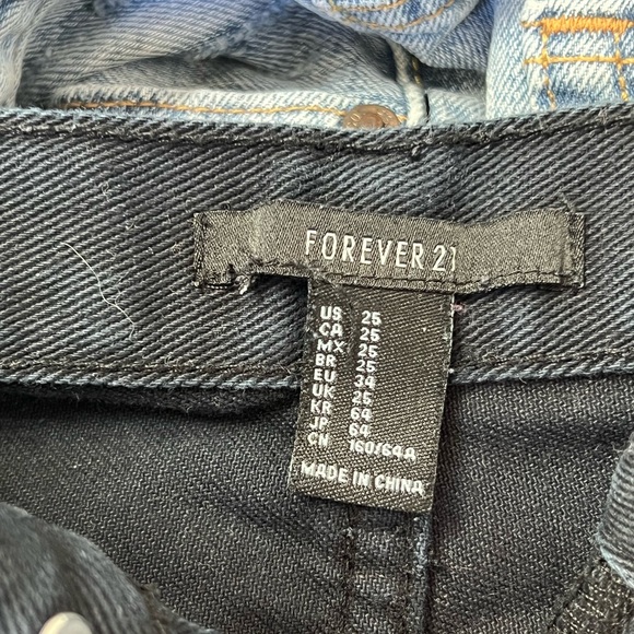 Forever 21 Black Denim Shorts - Picture 2 of 3